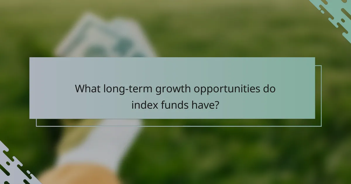 What long-term growth opportunities do index funds have?